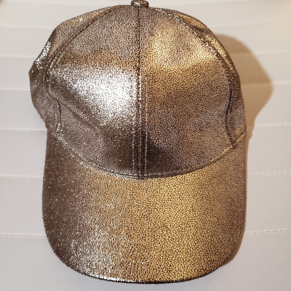 Womens metallic baseball cap